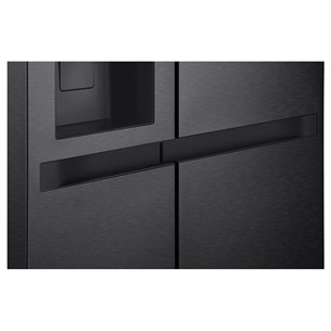 LG, Water & Ice Dispenser, 641 L, height 179 cm, matt black - SBS-Refrigerator