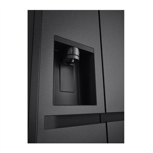LG, Water & Ice Dispenser, 641 L, height 179 cm, matt black - SBS-Refrigerator
