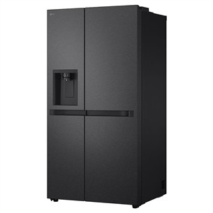 LG, Water & Ice Dispenser, 641 L, height 179 cm, matt black - SBS-Refrigerator