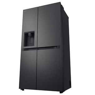 LG, Water & Ice Dispenser, 641 L, height 179 cm, matt black - SBS-Refrigerator