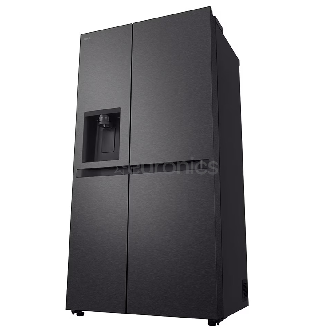 LG, Water & Ice Dispenser, 641 L, height 179 cm, matt black - SBS-Refrigerator