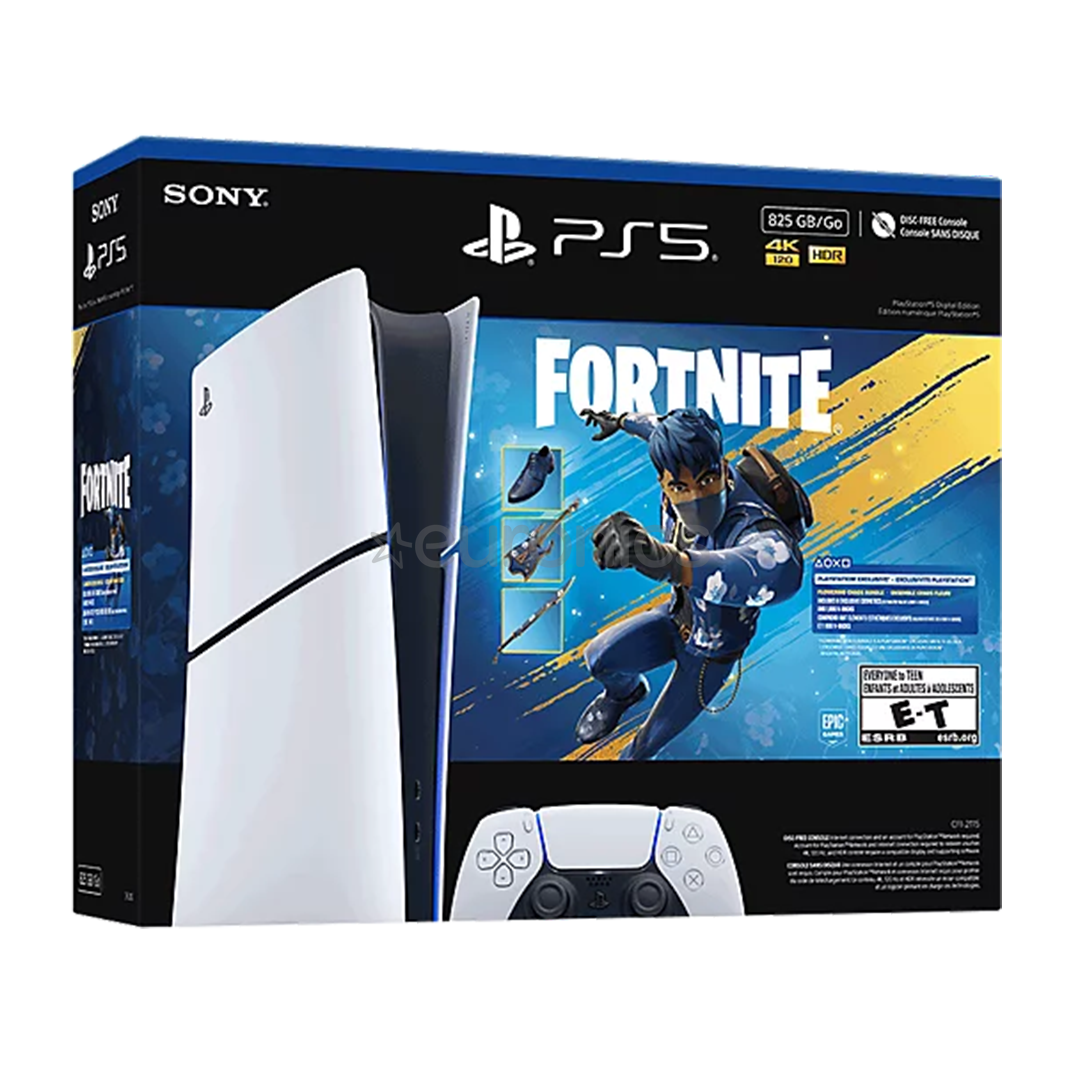 Sony PlayStation 5 Slim Digital Fortnite Flowering Chaos Bundle  825 ГБ, белый - Консоль