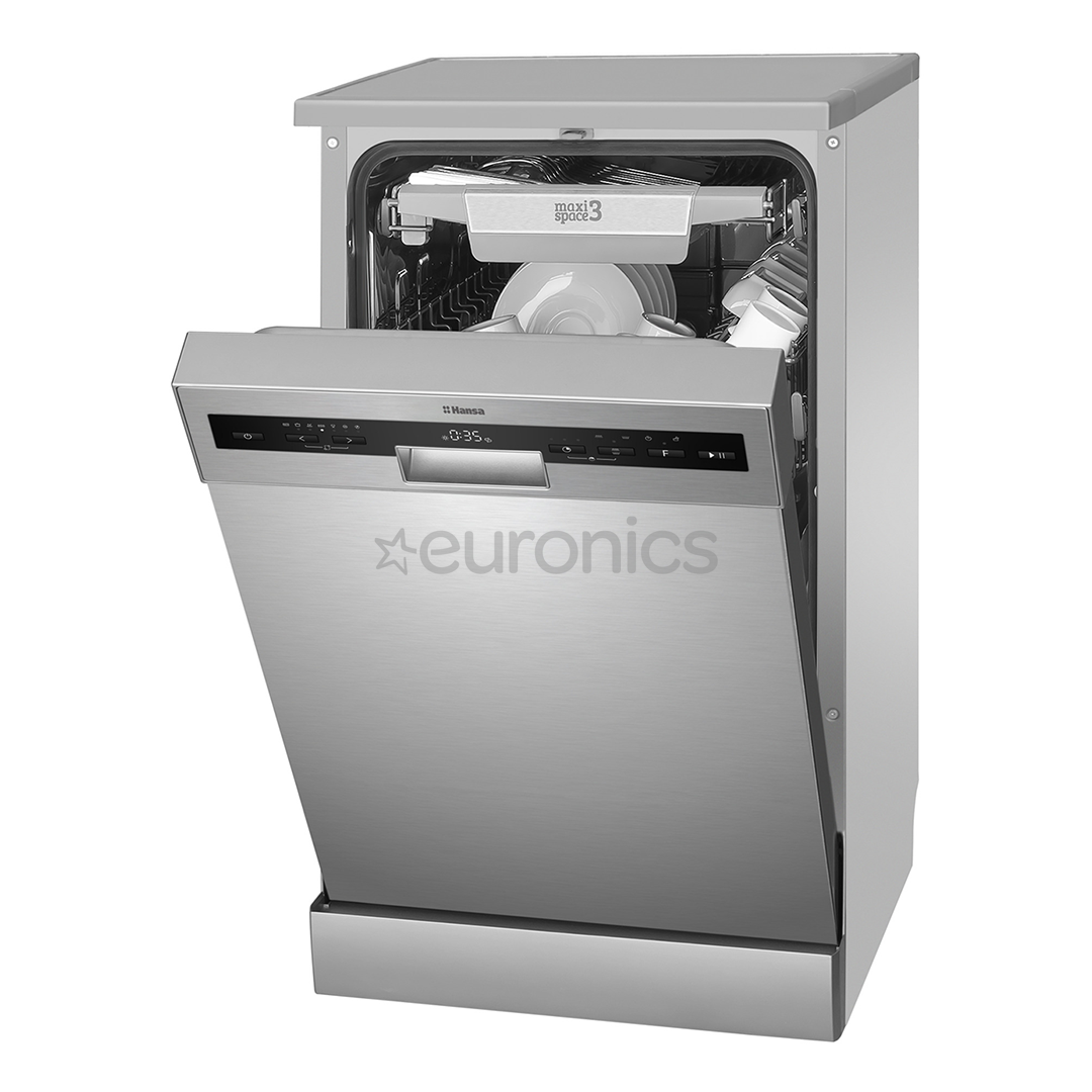 Hansa, 10 комплектов посуды, ширина 44,8 см, нерж. сталь - Отдельностоящая посудомоечная машина