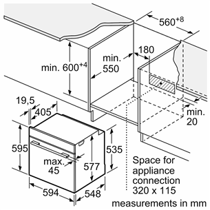 Bosch, Seeria 8, hüdrolüütiline puhastus, 71 L, must - Integreeritav ahi