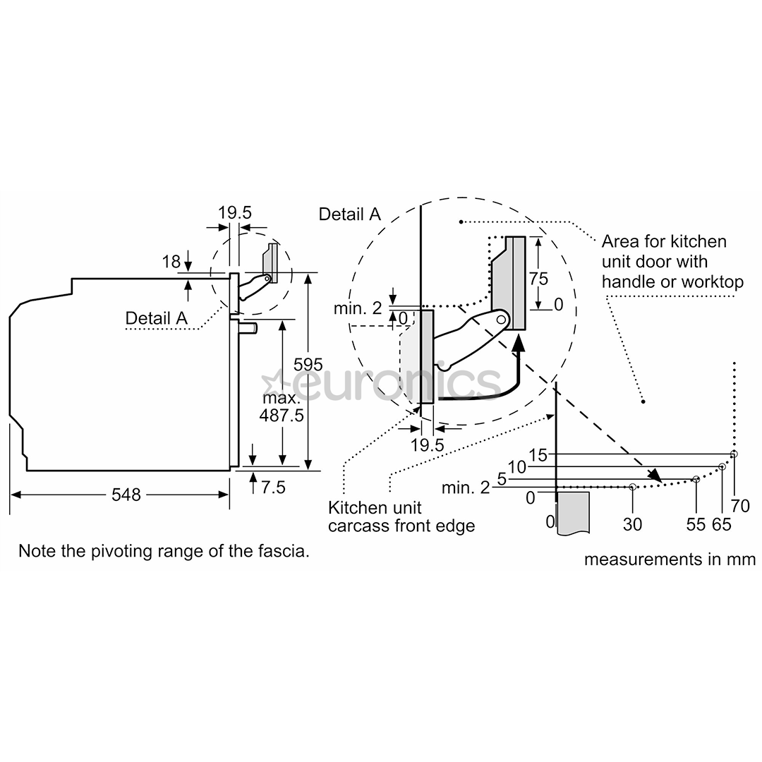 Bosch, Seeria 8, hüdrolüütiline puhastus, 71 L, must - Integreeritav ahi