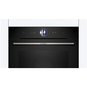 Bosch, Series 8, hydrolytic cleaning, 71 L, black - Built-in oven