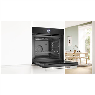 Bosch, Series 8, hydrolytic cleaning, 71 L, black - Built-in oven