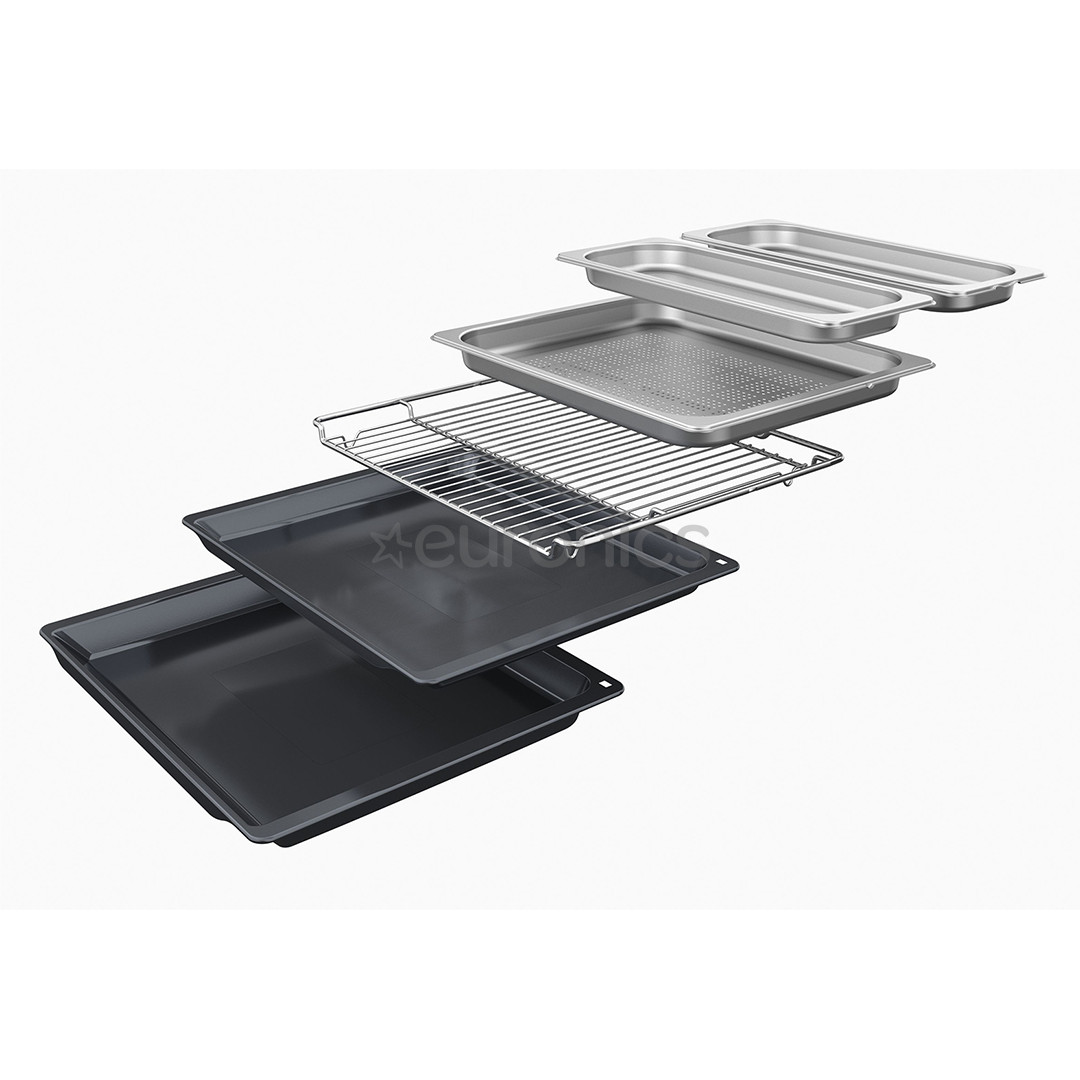 Bosch, Series 8, hydrolytic cleaning, 71 L, black - Built-in oven