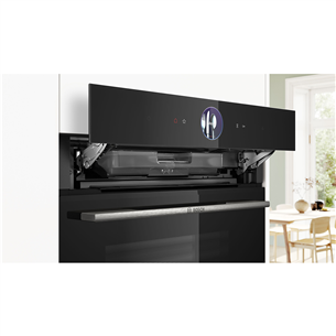 Bosch, Seeria 8, hüdrolüütiline puhastus, 71 L, must - Integreeritav ahi