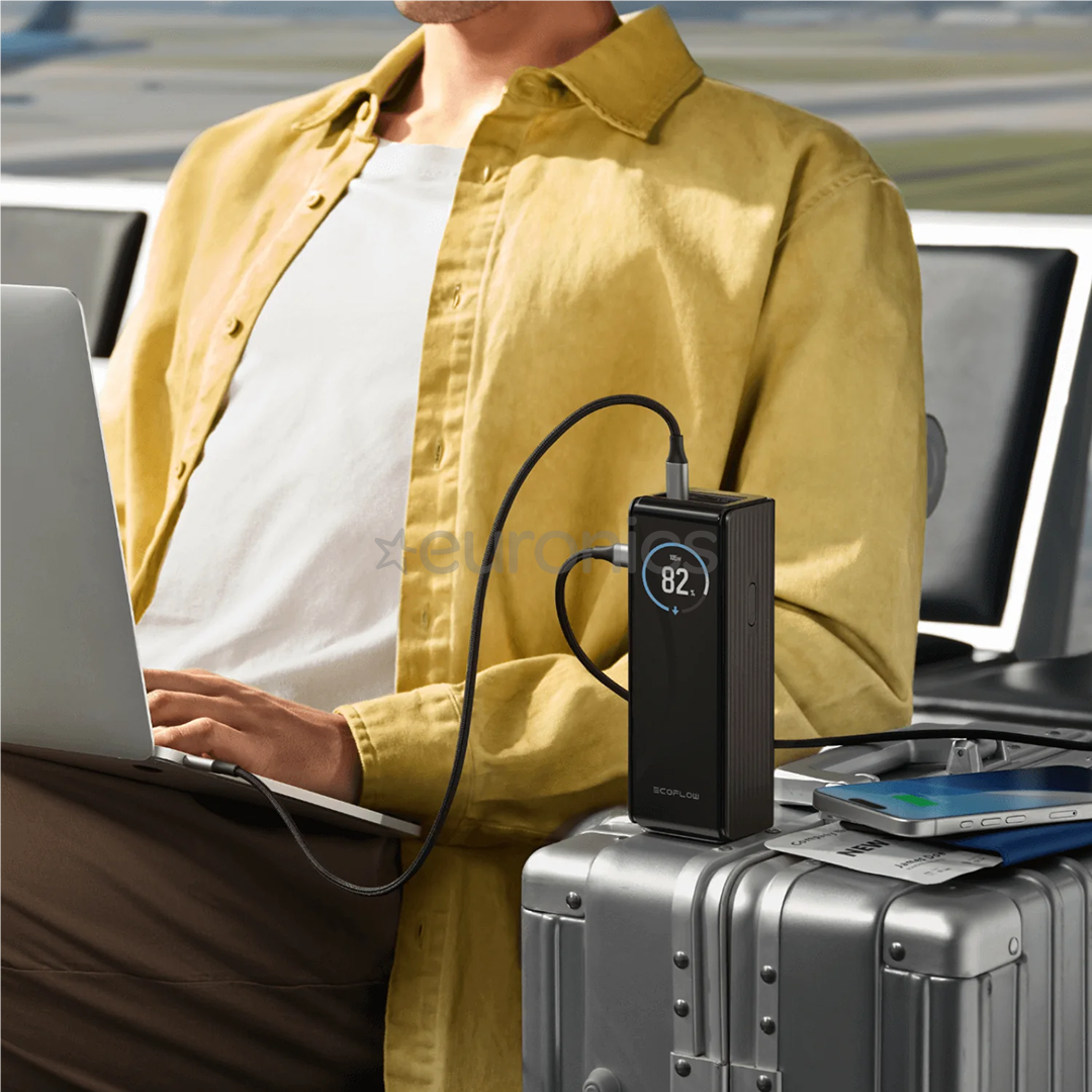 EcoFlow RAPID Power Bank, 25000 мАч, черный - Внешний аккумулятор