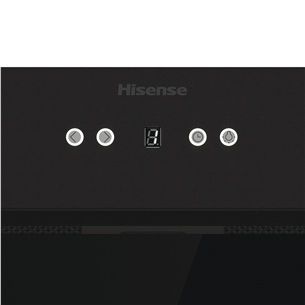 Hisense, 660 m³/h, laius 80 cm, must - Integreeritav õhupuhasti
