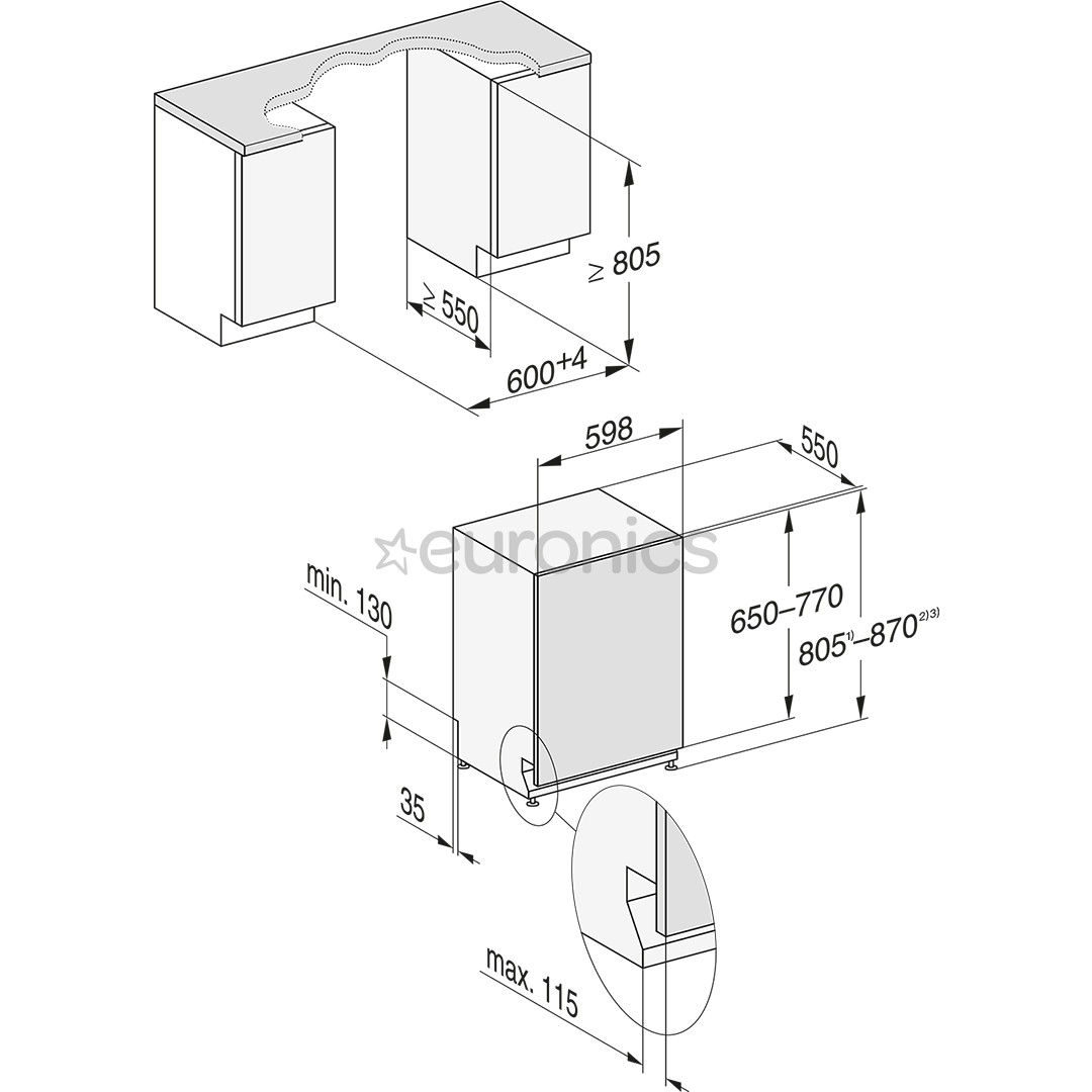 Miele, 14 nõudekomplekti - Integreeritav nõudepesumasin