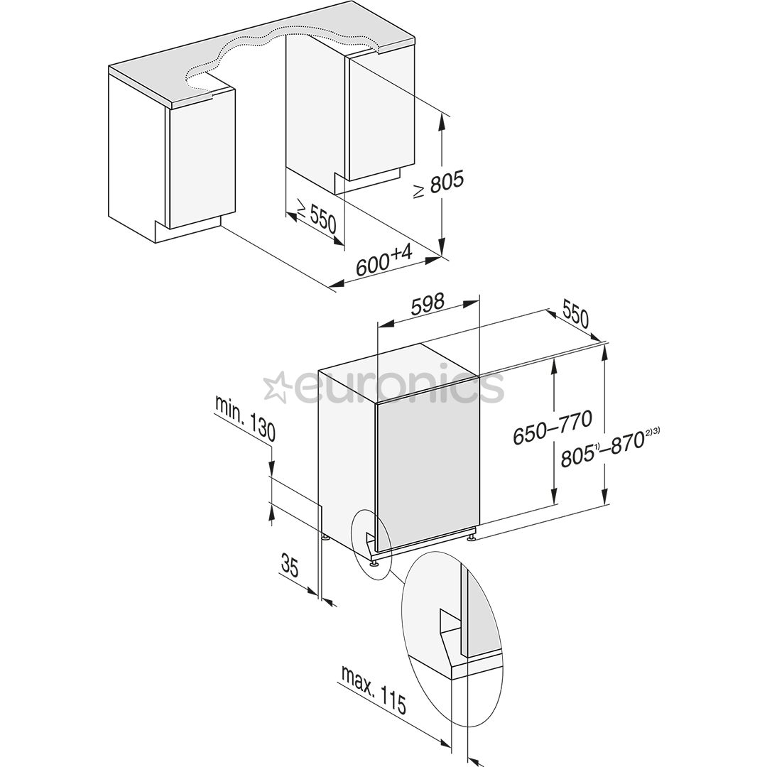 Miele, 14 nõudekomplekti - Integreeritav nõudepesumasin
