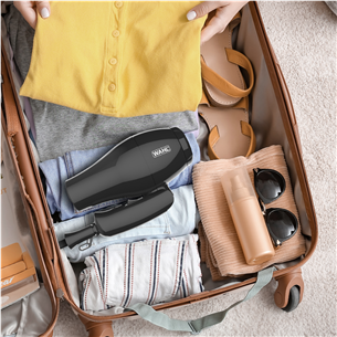 Wahl, 1000 Вт, черный - Дорожный фен