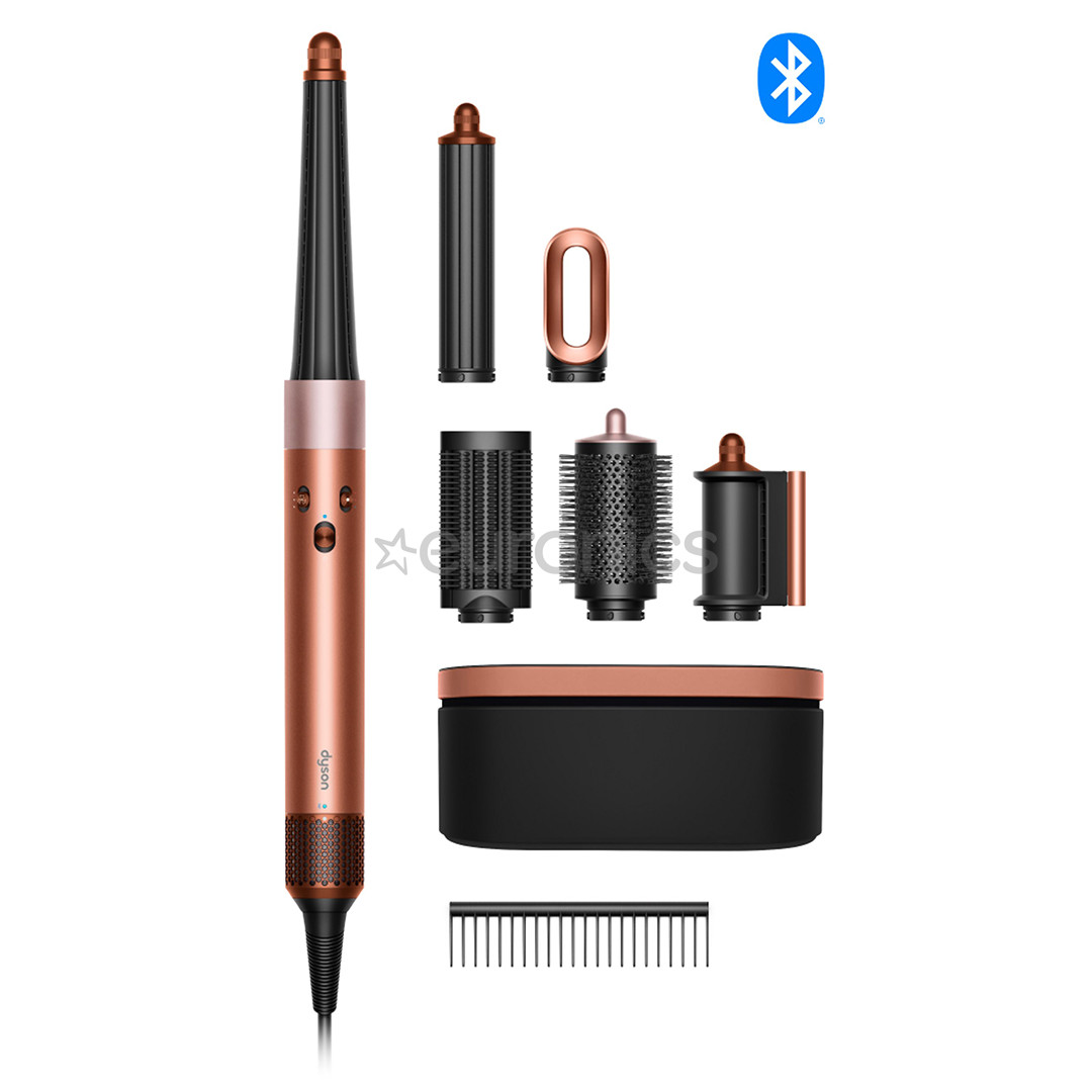 Dyson Airwrap i.d.™, Bluetooth®, 1300 W, Straight+Wavy, Amber silk, roosa/vask - Juuste kujundamise seade