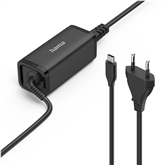 Hama, USB-C, 5-20 V, 65 W, must - Sülearvuti vooluadapter