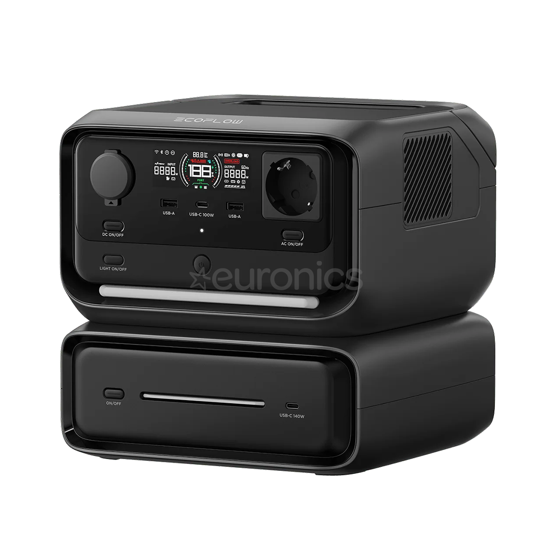 EcoFlow River 3 Max, 572 Wh, must/hall - Akujaam