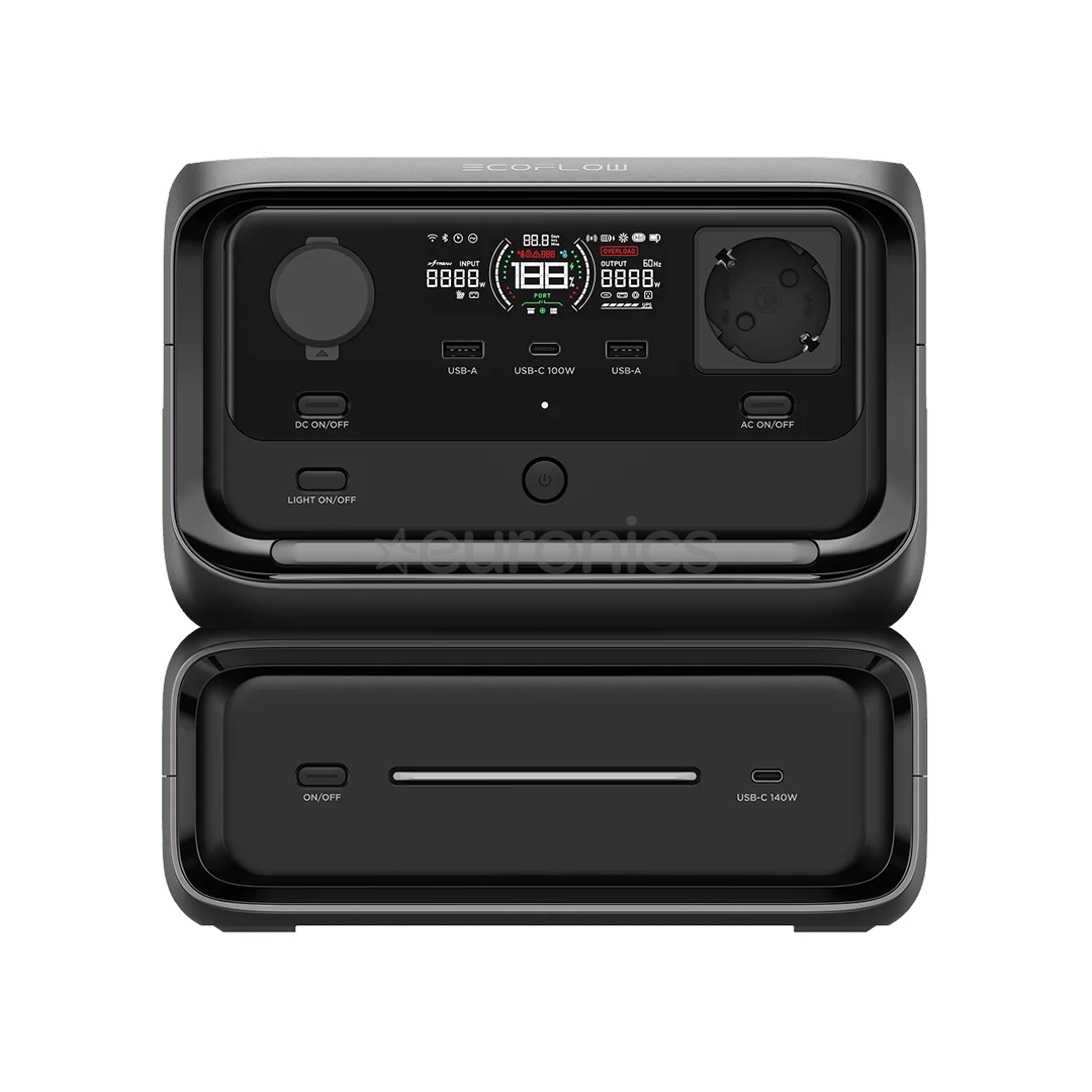 EcoFlow River 3 Max, 572 Wh, must/hall - Akujaam