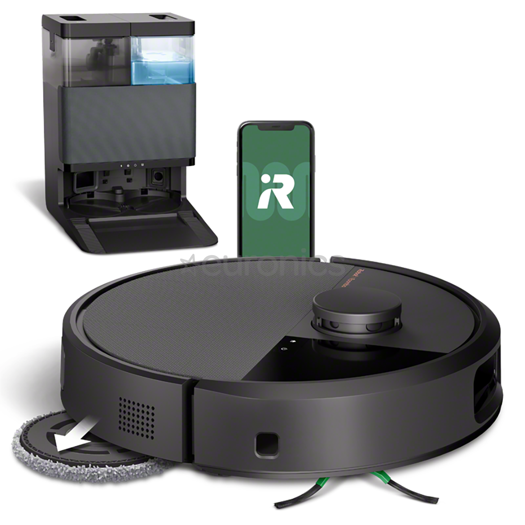 iRobot Roomba® Plus 505 Combo, märg- ja kuivpuhastus, must - Robottolmuimeja