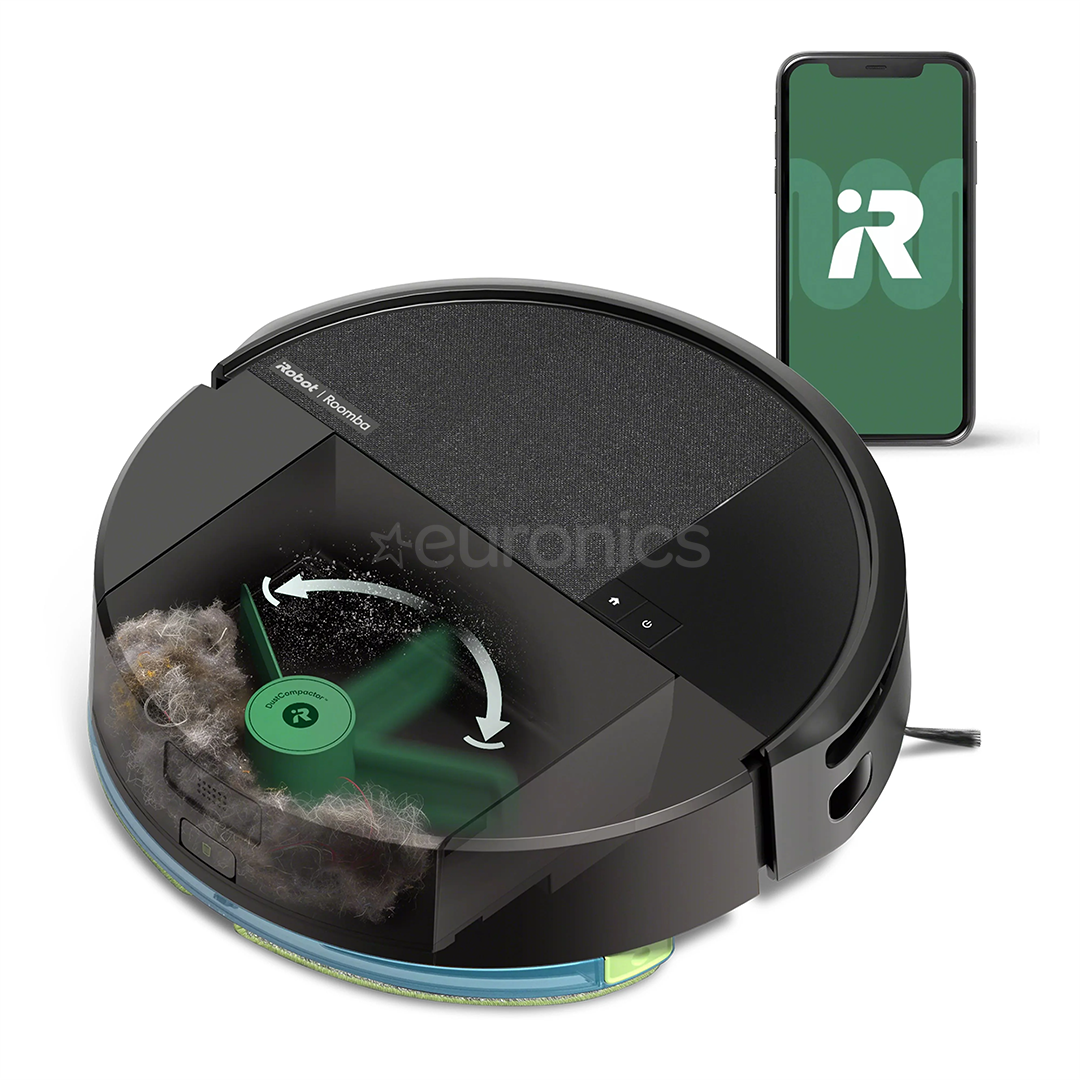 iRobot Roomba 205 DustCompactor Combo, märg- ja kuivpuhastus, must - Robottolmuimeja