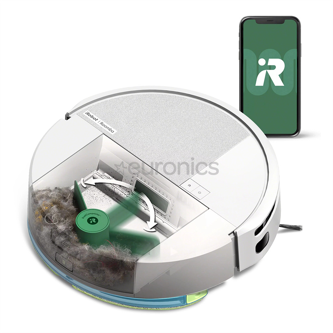 iRobot Roomba 205 DustCompactor Combo, сухая и влажная уборка, белый - Робот-пылесос