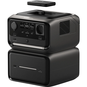 EcoFlow River 3 Max Plus Wireless, 858 Wh, must/hall - Akujaam 5015601104