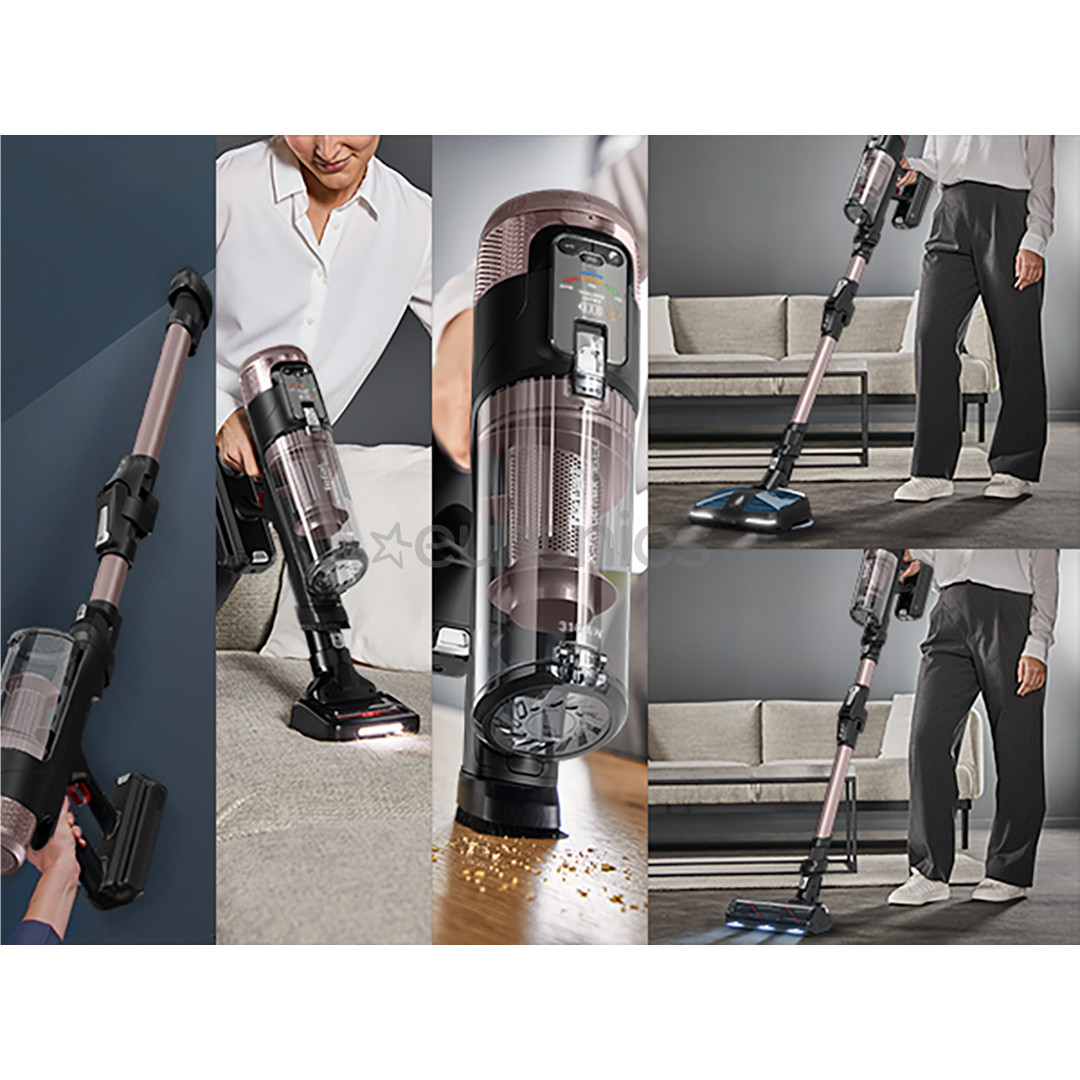 Tefal X-Force Flex 16.60, märg- ja kuivpuhastus, roosa/must - Juhtmevaba varstolmuimeja