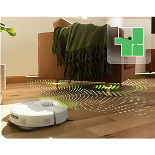 iRobot Roomba® Plus 405 Combo, märg- ja kuivpuhastus, valge - Robottolmuimeja