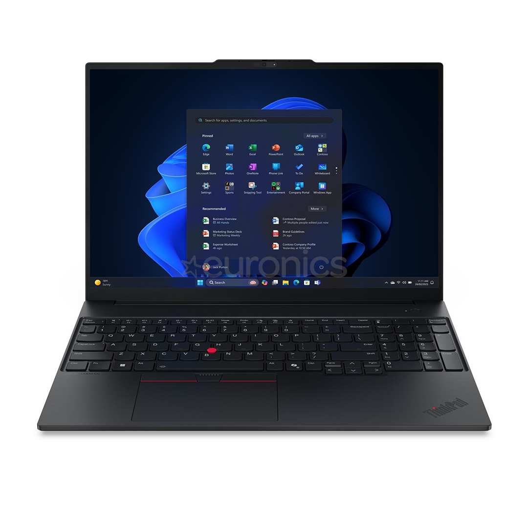 Lenovo ThinkPad E16 Gen 3, 16'', WUXGA, Ultra 5, 16 ГБ, 512 ГБ, W11P, ENG, черный - Ноутбук