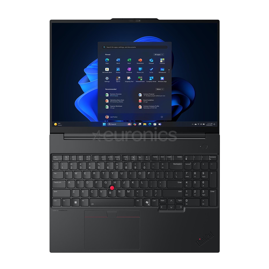 Lenovo ThinkPad E16 Gen 3, 16'', WUXGA, Ultra 5, 16 ГБ, 512 ГБ, W11P, ENG, черный - Ноутбук