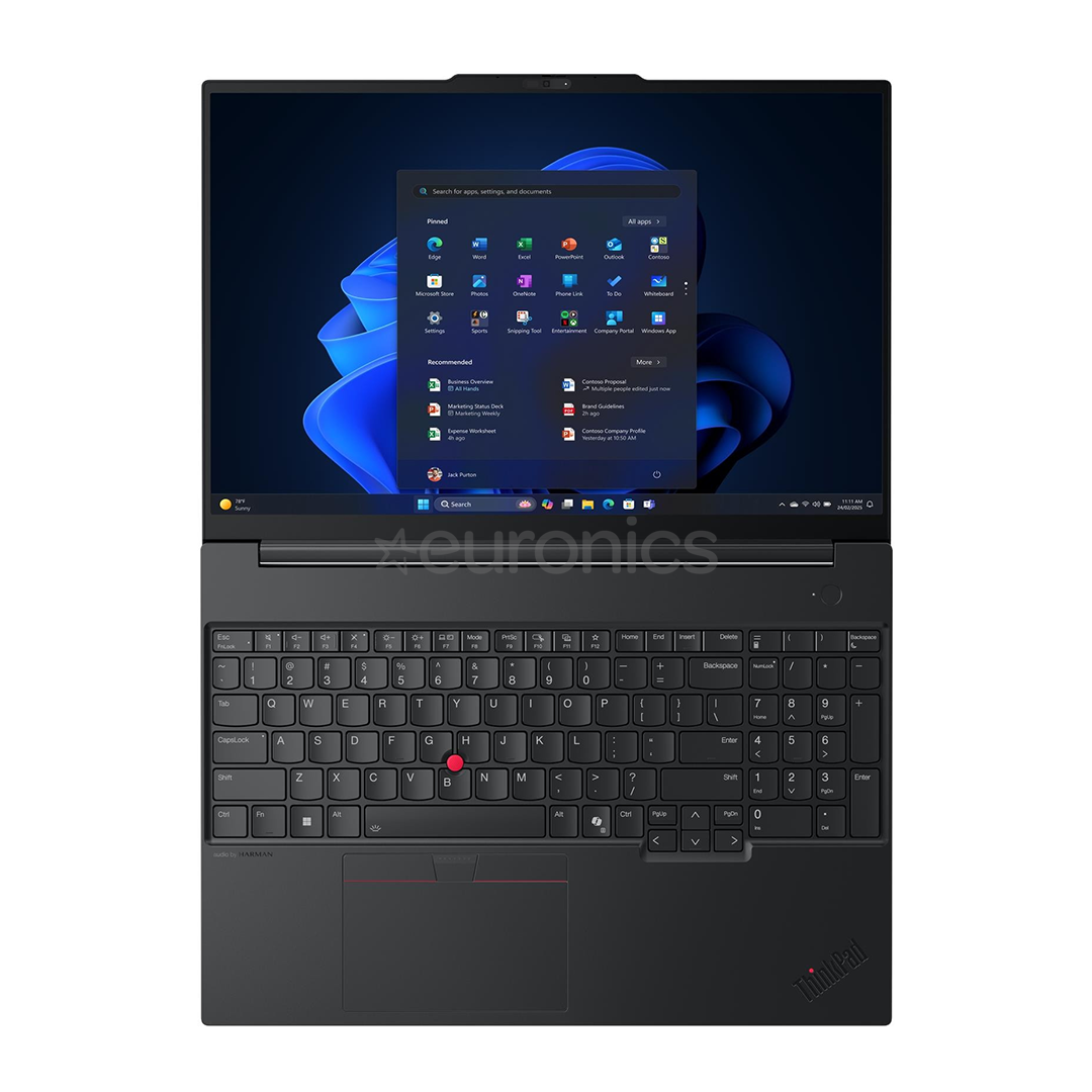 Lenovo ThinkPad E16 Gen 3, 16'', WUXGA, Ultra 5, 16 ГБ, 512 ГБ, W11P, ENG, черный - Ноутбук