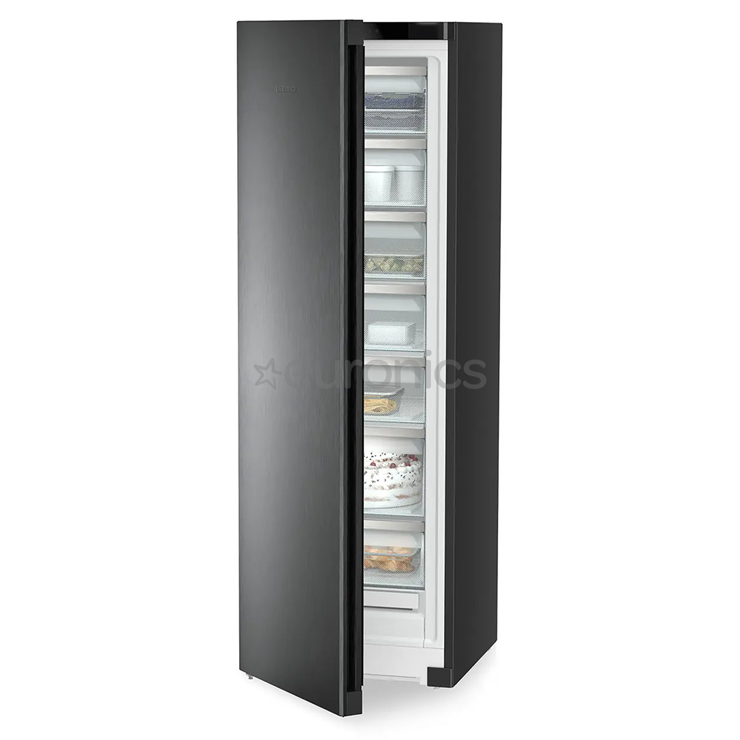 Liebherr plus NoFrost, 278 L, height 186 cm, black steel - Freezer