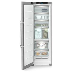 Liebherr prime NoFrost, 278 L, height 186 cm, stainless steel - Freezer