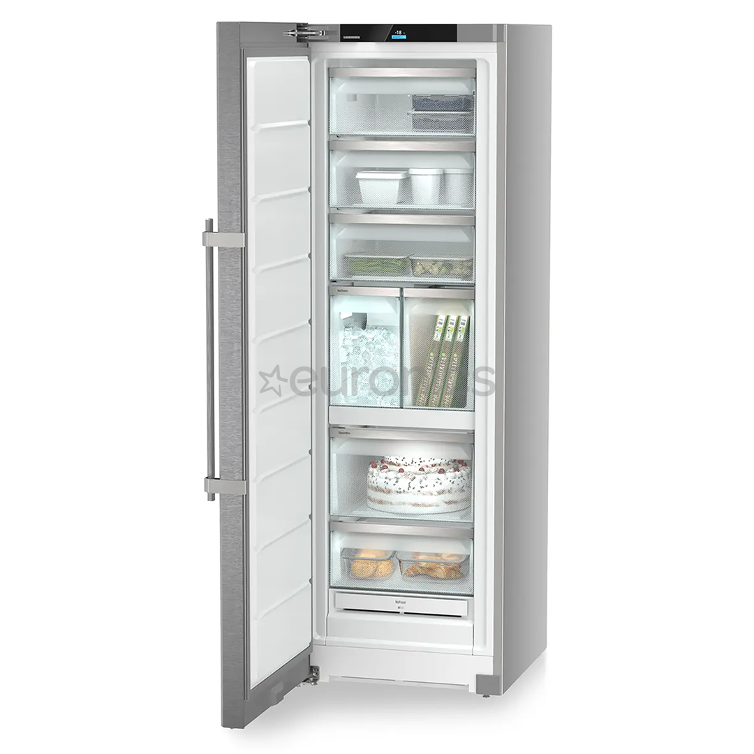 Liebherr prime NoFrost, 278 L, height 186 cm, stainless steel - Freezer
