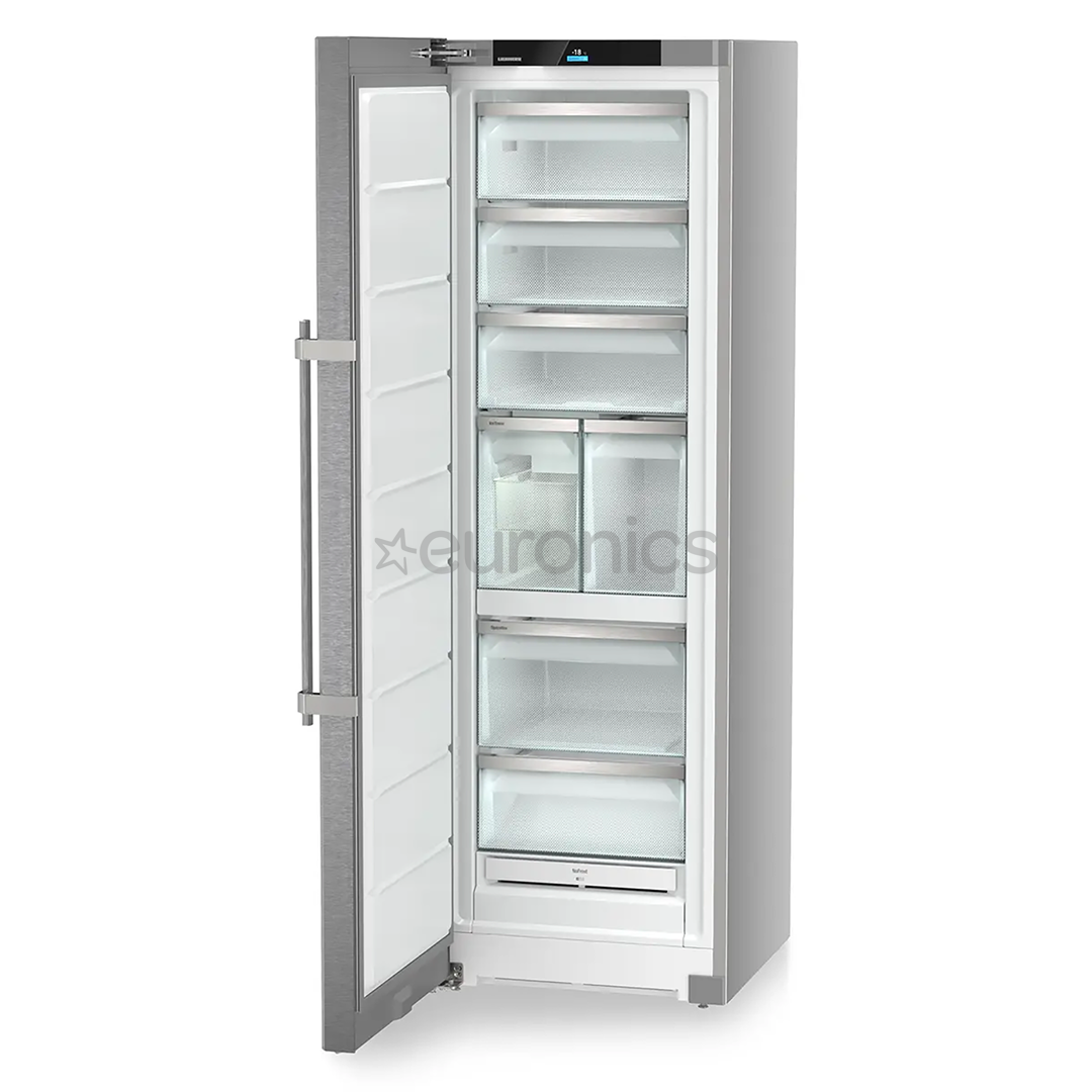Liebherr prime NoFrost, 278 L, height 186 cm, stainless steel - Freezer