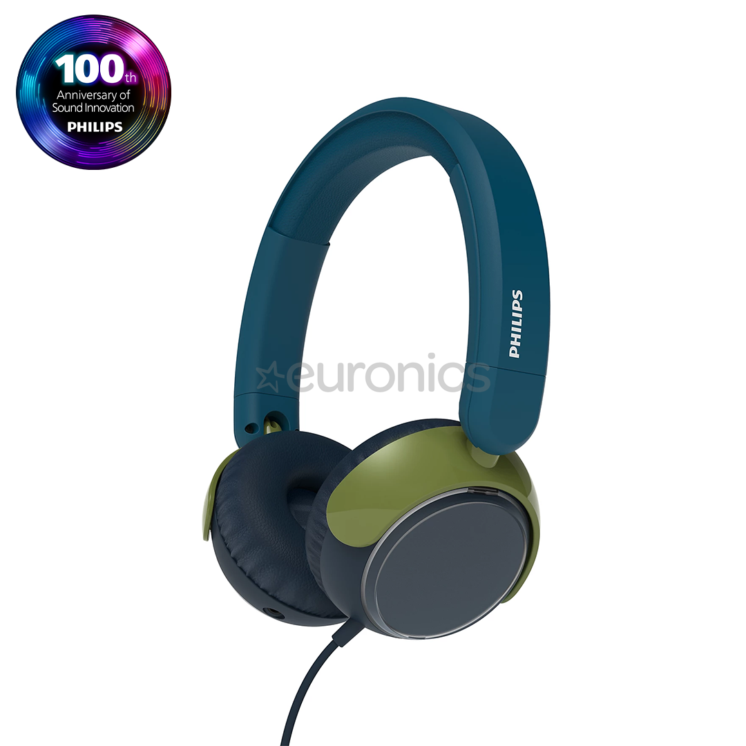 Philips TAK2000, crystal teal - Kids' headphones