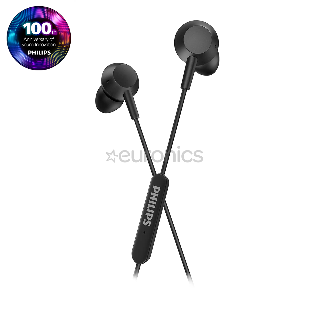 Philips TAE5008BK, USB-C, microphone, black - Wired in-ear earbuds