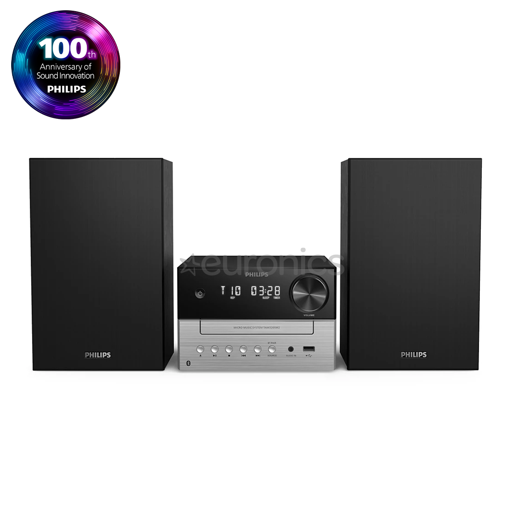 Philips TAM3205, 2.0, black/silver - Music system