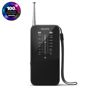 Philips TAR1509, must - Kaasaskantav raadio TAR1509/00