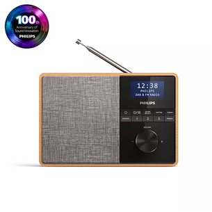 Philips TAR5505, DAB+, FM, Bluetooth, таймер, коричневый - Радио для кухни TAR5505/10