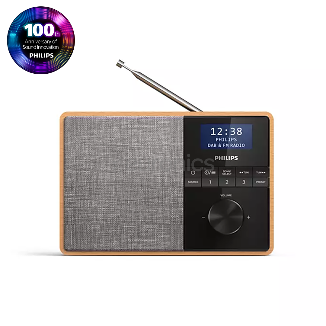 Philips TAR5505, DAB+, FM, Bluetooth, taimer, pruun - Köögiraadio
