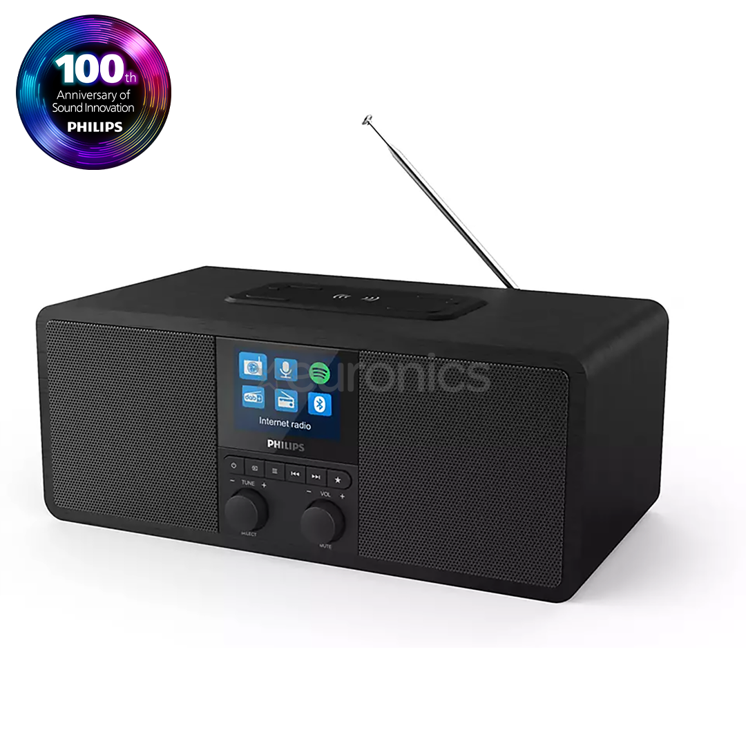Philips TAR8805, FM, DAB+, Spotify connect, Bluetooth, wireless charging, black - Internet radio