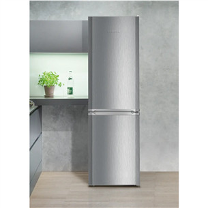 Liebherr, SmartFrost, 296 L, height 182 cm, silver - Refrigerator