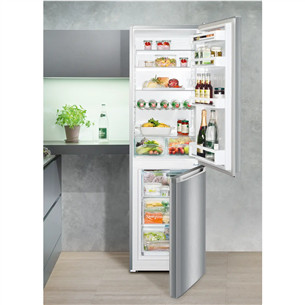 Liebherr, SmartFrost, 296 L, height 182 cm, silver - Refrigerator