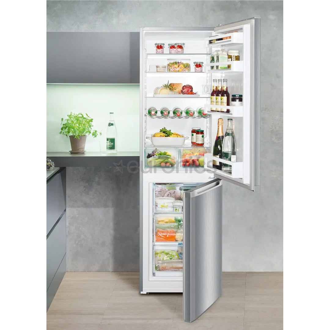 Liebherr, SmartFrost, 296 L, height 182 cm, silver - Refrigerator
