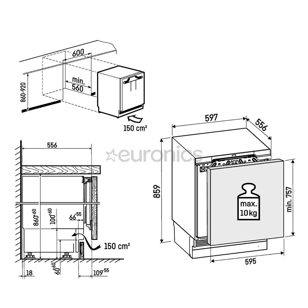 Liebherr pure, SmartFrost, 95 L, kõrgus 86 cm - Integreeritav sügavkülmik