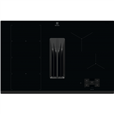 Electrolux 900 XT SensePro, laius 80 cm, must - Integreeritav pliidiplaat õhupuhastiga