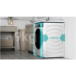 Hisense, 9 kg, sügavus 47 cm, 1400 p/min - Eestlaetav pesumasin
