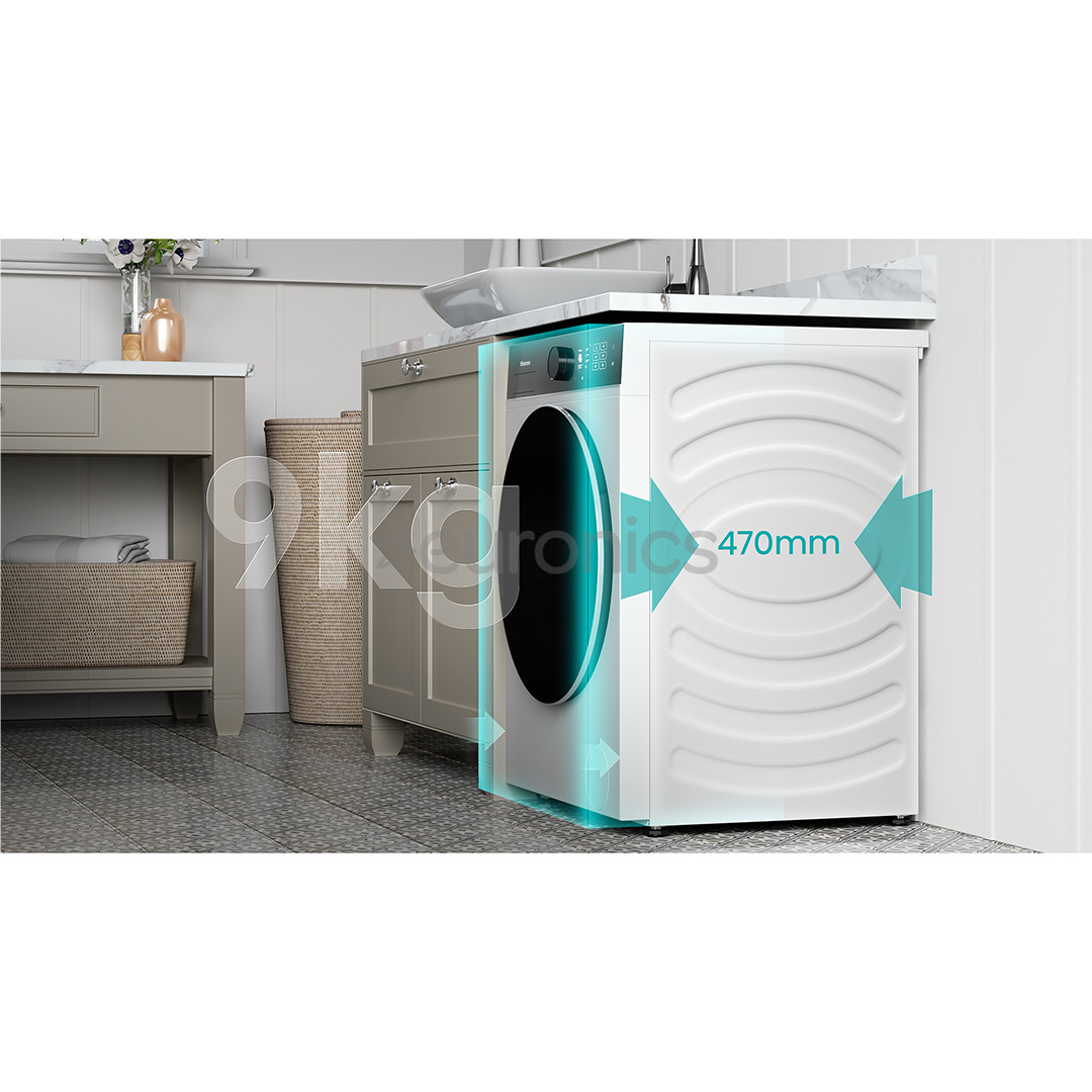 Hisense, 9 kg, depth 47 cm, 1400 rpm - Front load washing machine