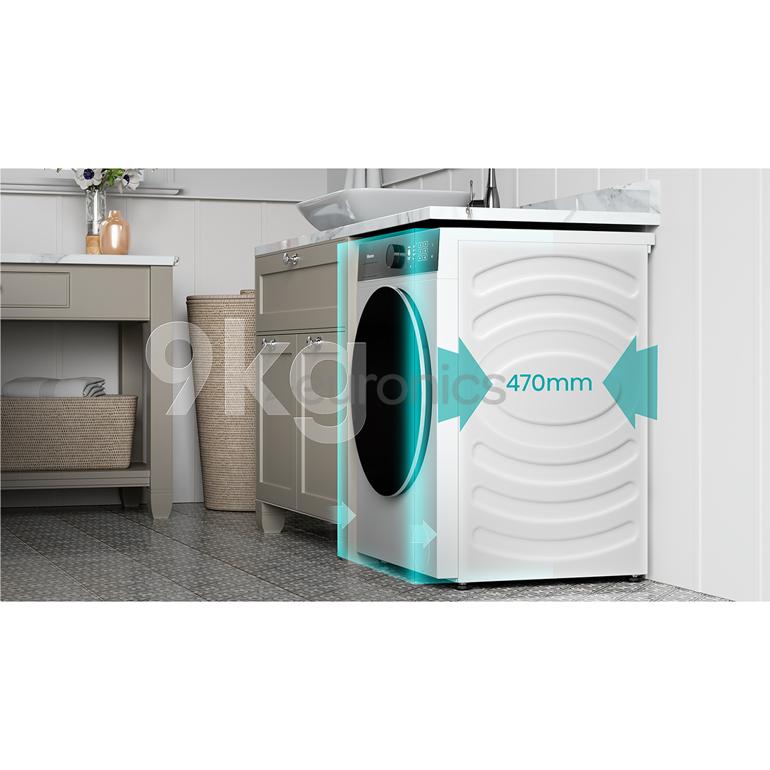 Hisense, 9 kg, sügavus 47 cm, 1400 p/min - Eestlaetav pesumasin